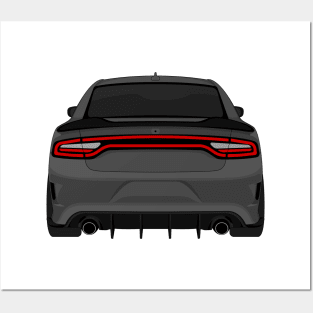 DODGE CHARGER DARK-GREY Posters and Art